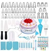Cake Decorating Kit,635 Pcs Decorating Supplies With 3 Springform Pan Sets Icing Nozzles Rotating Turntable Cake Topper Piping Bags Carrier Holder,Cake Baking Set Tools