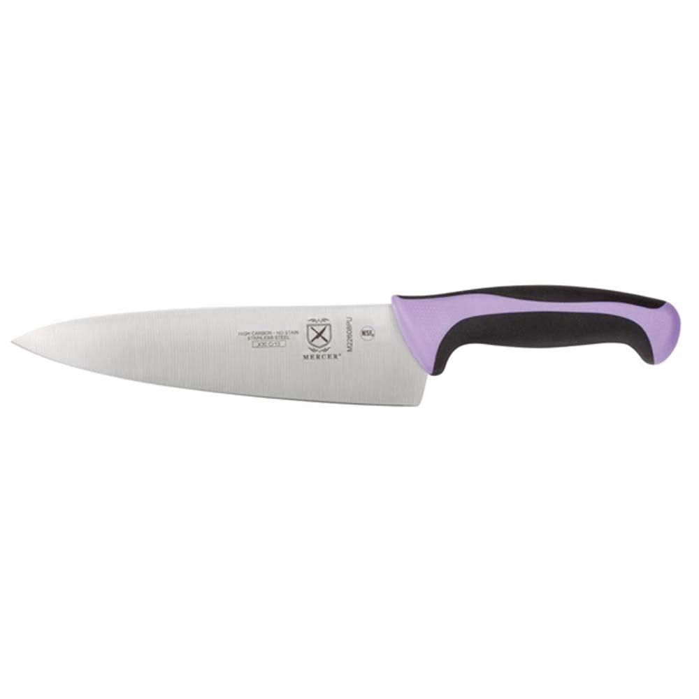 Mercer Culinary Millennia Colors 7-Inch Granton Edge Santoku Knife, Green