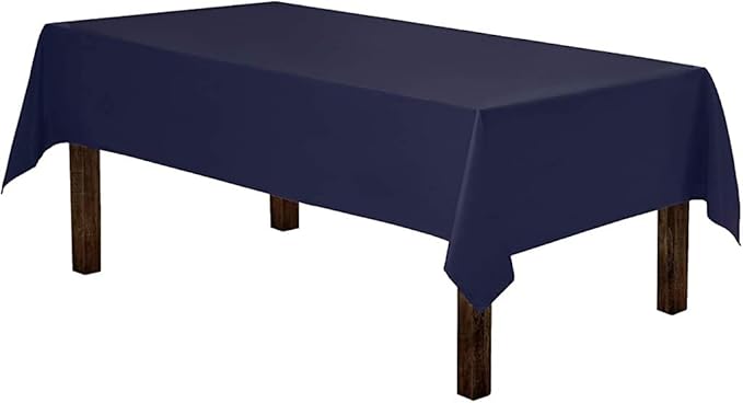Gee Di Moda Rectangle Tablecloth - 90 x 156 Inch Purple Table Cloth for 8 Foot Tables with Floor-Length Drop - Heavy Duty Washable Fabric for Holiday Party, Dinner, Weddings & Baby Shower — 84" x 60" (Rectangular)