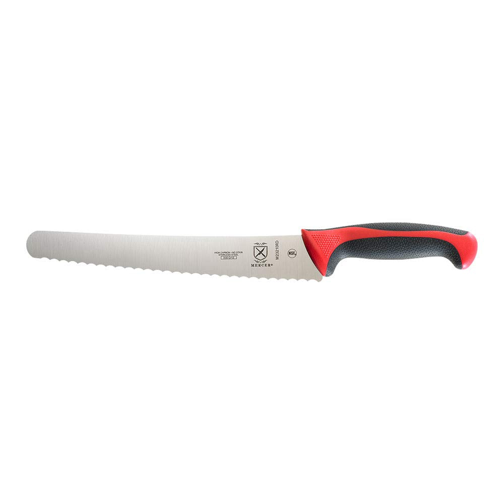 Mercer Culinary Millennia Colors 7-Inch Granton Edge Santoku Knife, Green