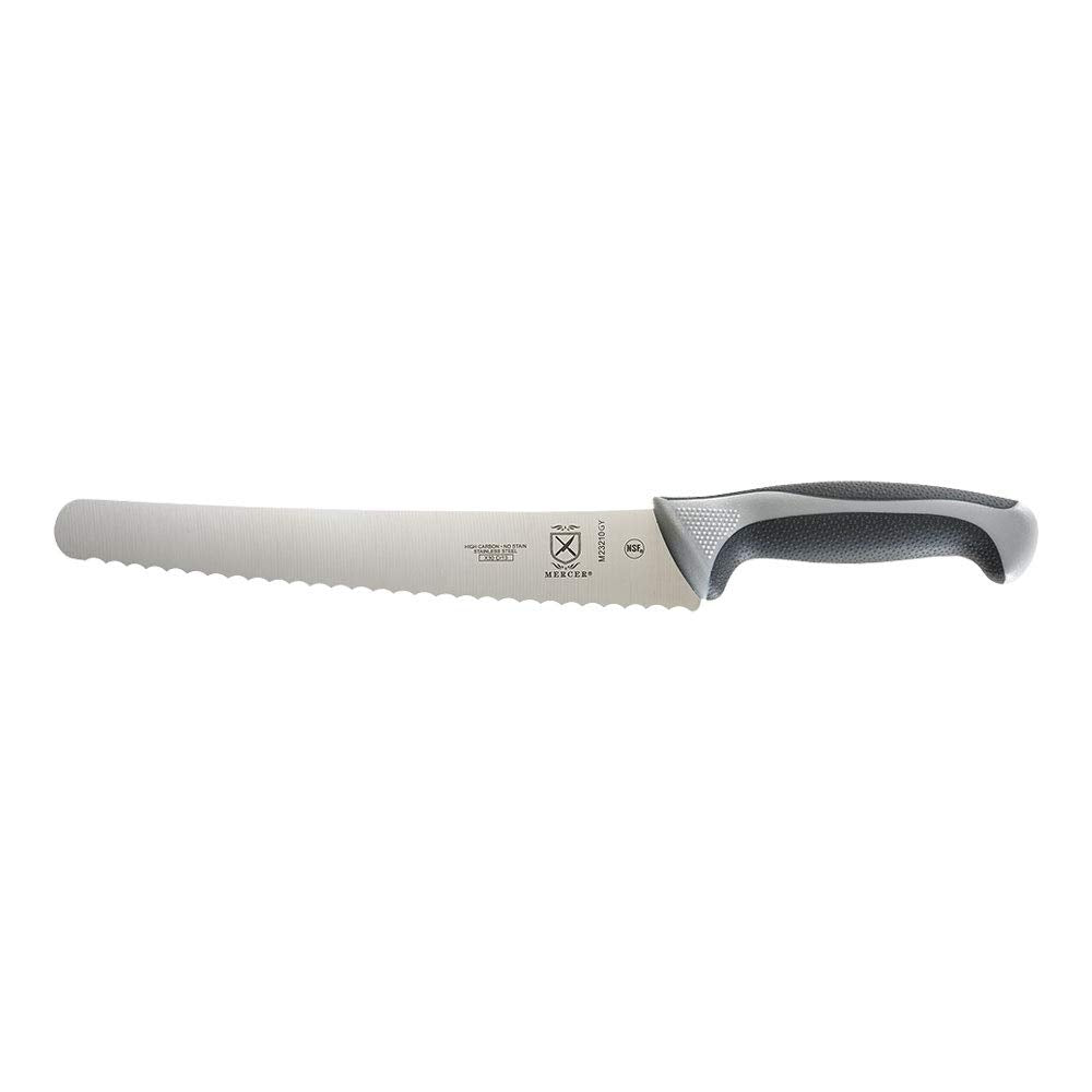 Mercer Culinary Millennia Colors 7-Inch Granton Edge Santoku Knife, Green