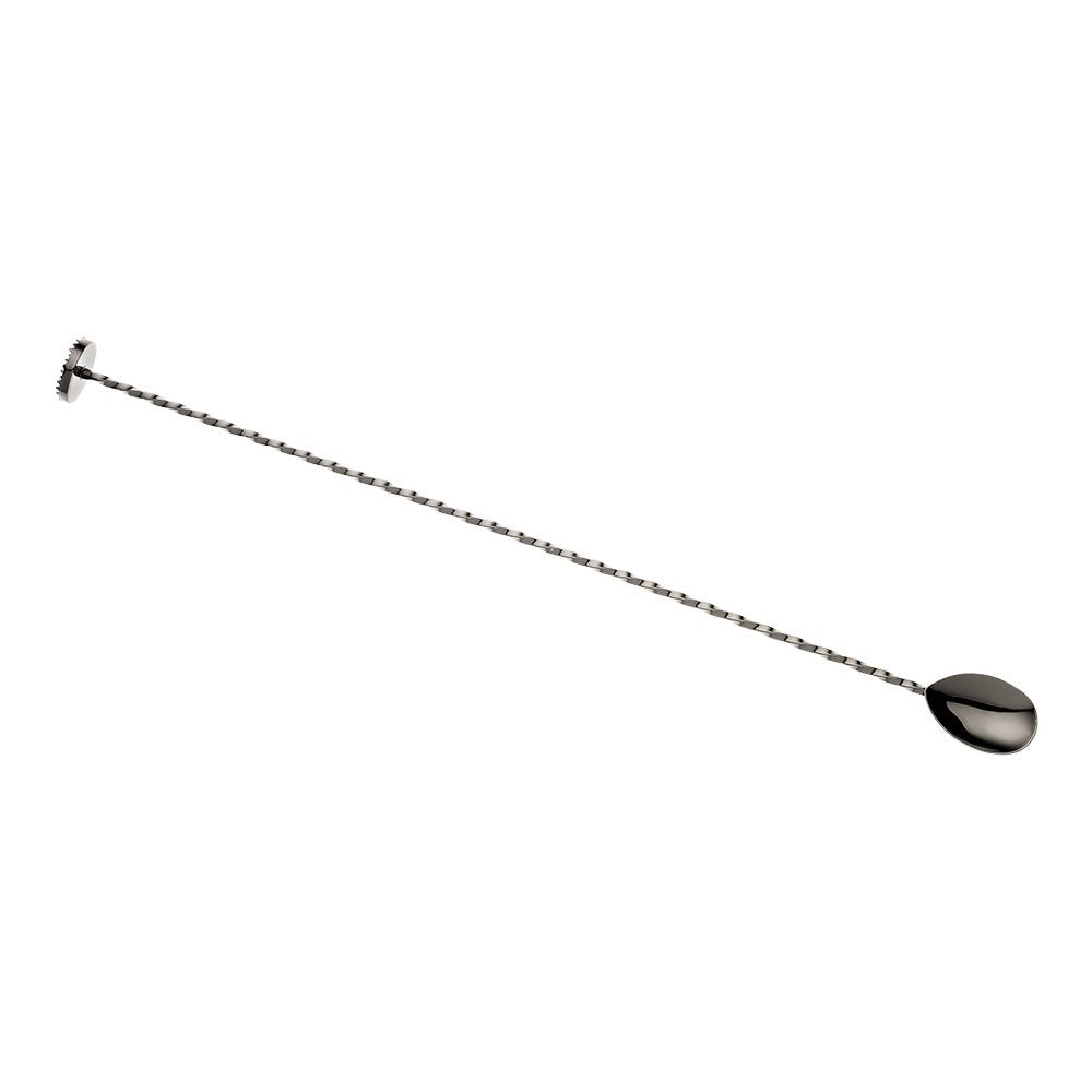 Barfly Bar Spoon with Muddler 15 3/4" (40.0 cm), (40 cm), Gun Metal Black
