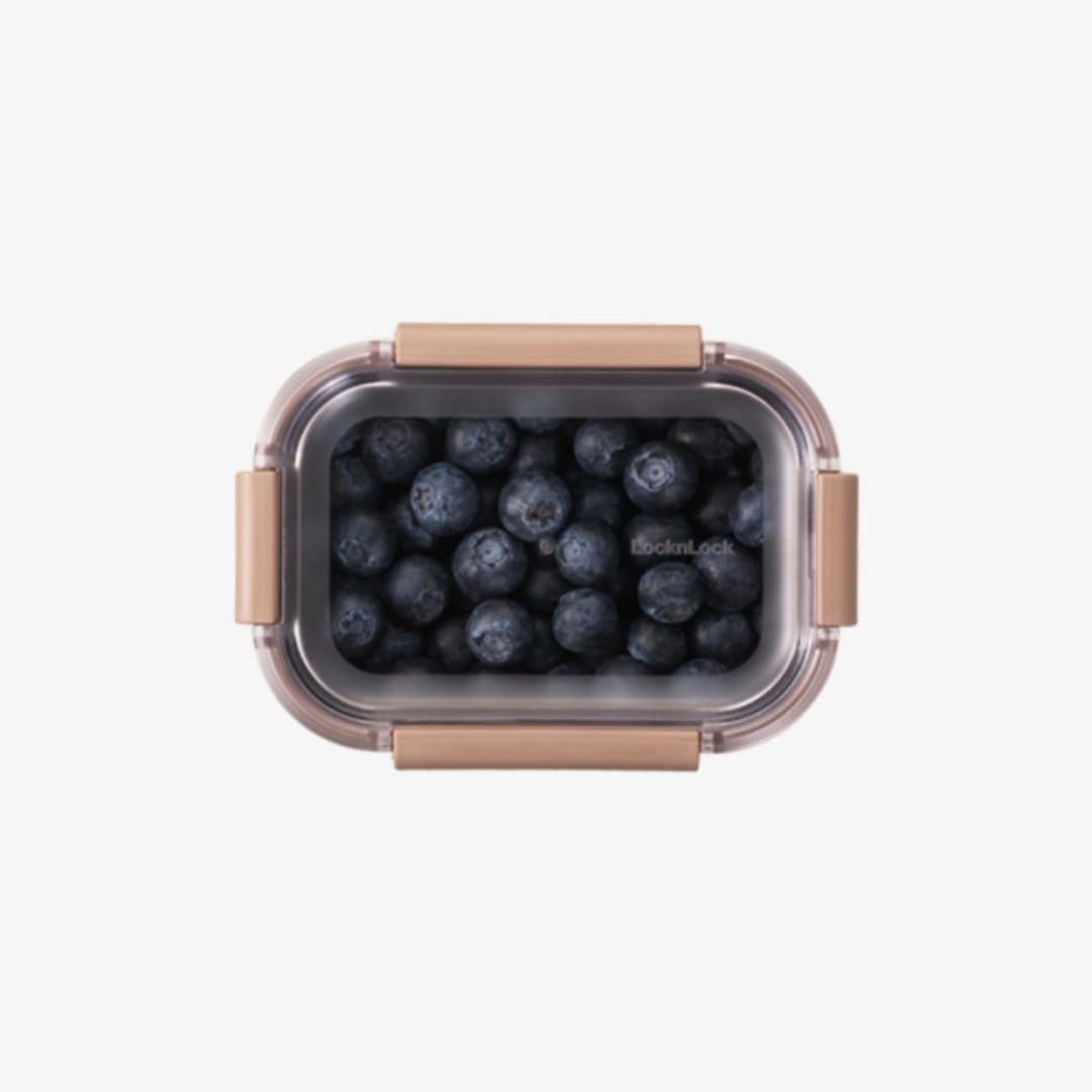 LocknLock Stainless Steel Food Storage Containers with Lids, Metal Lunch Boxes, Leak-Proof, Microwave, Freezer and Dishwasher Safe, 3-Piece Set, 3 x 310ml