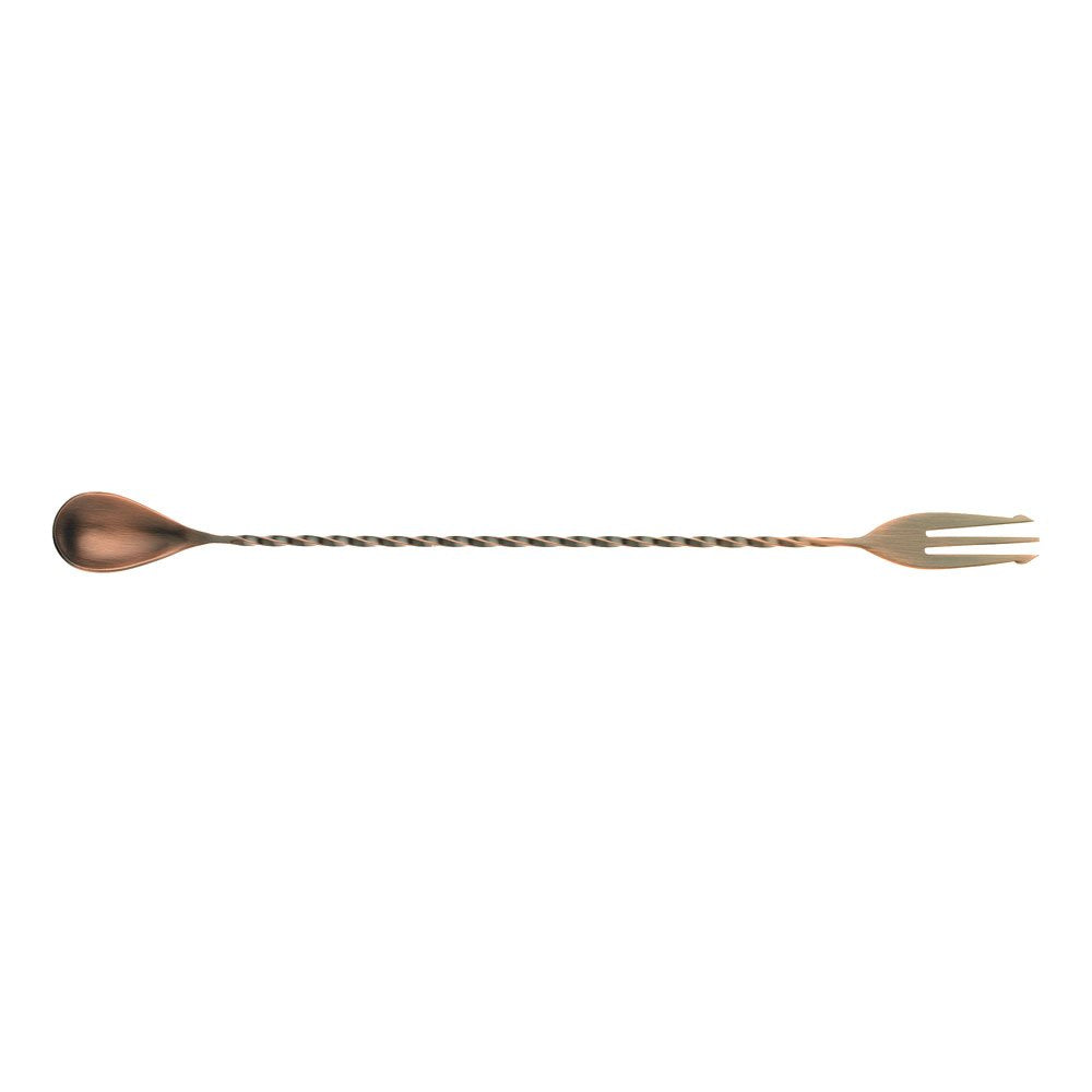 Barfly Bar Spoon, Fork End 12 3/8" (31.5 cm), Antique Copper