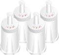 Filter - Replacement Water Filter Compatible with Breville Sage Claro Swiss For Oracle, Barista & Bambino - Compare to Part #BES008WHT0NUC1. Pack of 4（First use without adding coffee powder）