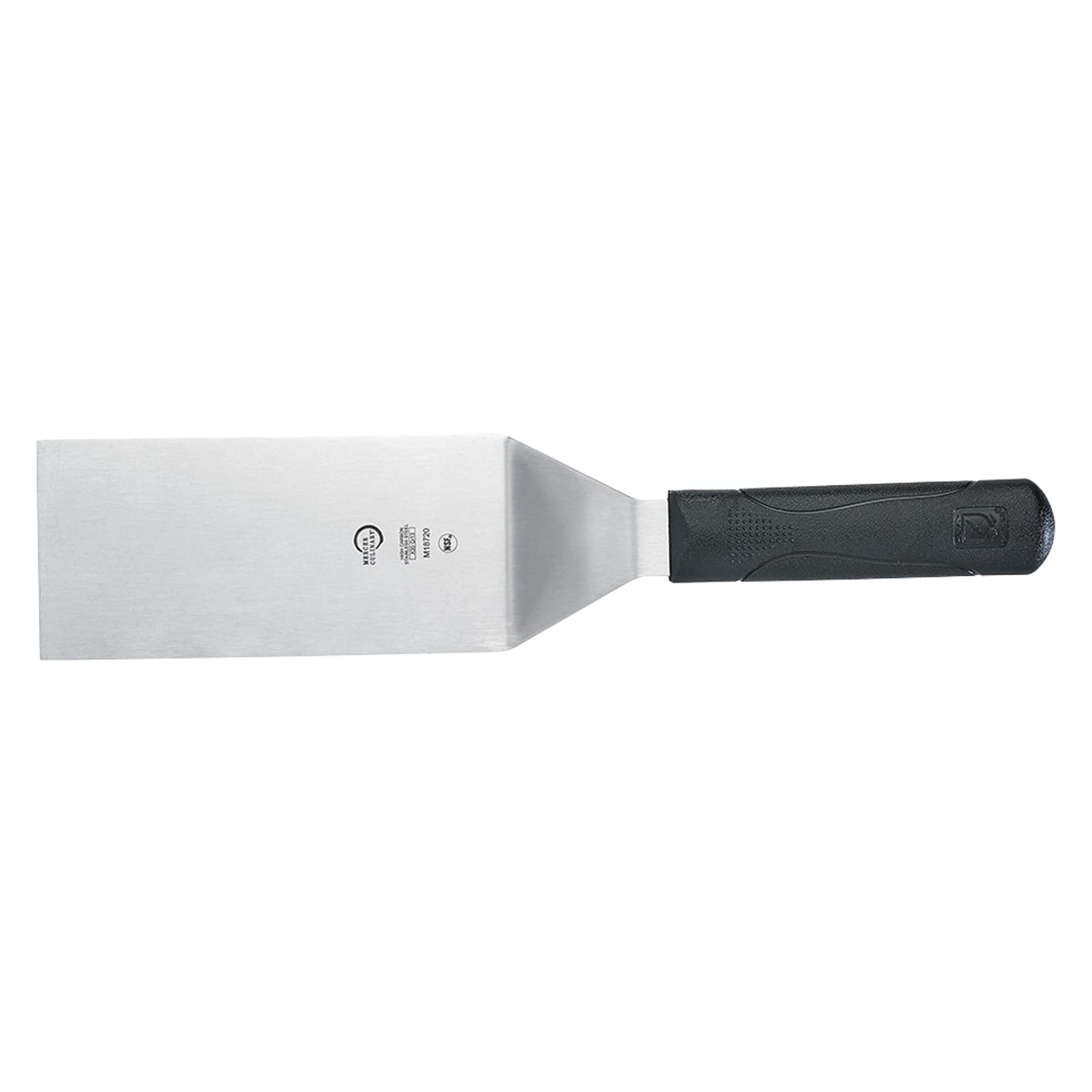Mercer Culinary Millennia Mini Turner/Spatula, 2.5 Inch x 2.5 Inch Blade, Black Handle