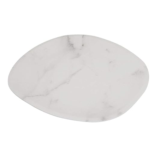 Carlisle FoodService Products Ridge Reusable Plastic Plate Dinner Plate for Home and Restaurant, Melamine, 10.5 Inches