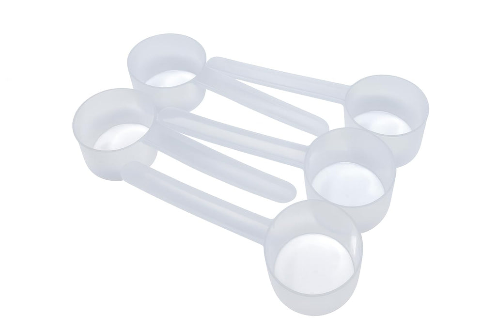 Supplement and Supply 53 mL (1.8 Oz. | 3.58 Tablespoon) Long Handle Plastic Measuring Scoop for Coffee, Protein Powder, Pet Food, Spices, Grains, Dry Goods – Food-Grade BPA-Free (Pack of 25)