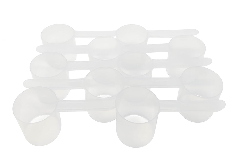 Supplement and Supply 3/8 Cup (3 Oz. | 6 Tablespoon | 90 mL) Long Handle Plastic Measuring Scoop for Coffee, Protein Powder, Pet Food, Spices, Grains, Dry Goods – Food-Grade BPA-Free (Pack of 5)