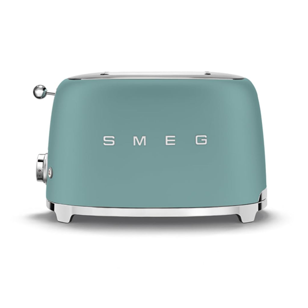 SMEG 2 Slice Toaster with 6 Presets and Defrost Function and Removable Crumb Tray TSF01RDUS, RED