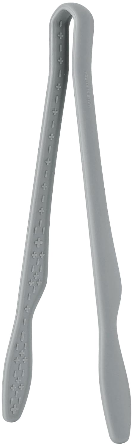 carrotez Silicone Tongs for Cooking, Anti-Slip,Non-Scratch Kitchen Tongs 9.5 inch Silicone Tongs 1Pack - Gray