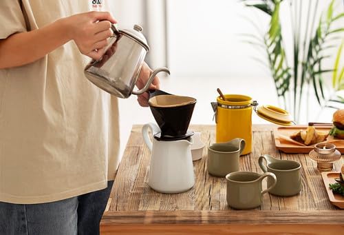 Zero Japan - Bee House Pour Over Coffee Dripper - Lead-Free & Cadmium-Free Ceramic Coffee Maker with Elegant Peek Hole, Drip Cone Brewer Coffee Gifts, Brewing Accessories - Coffee Brown, Standard Size