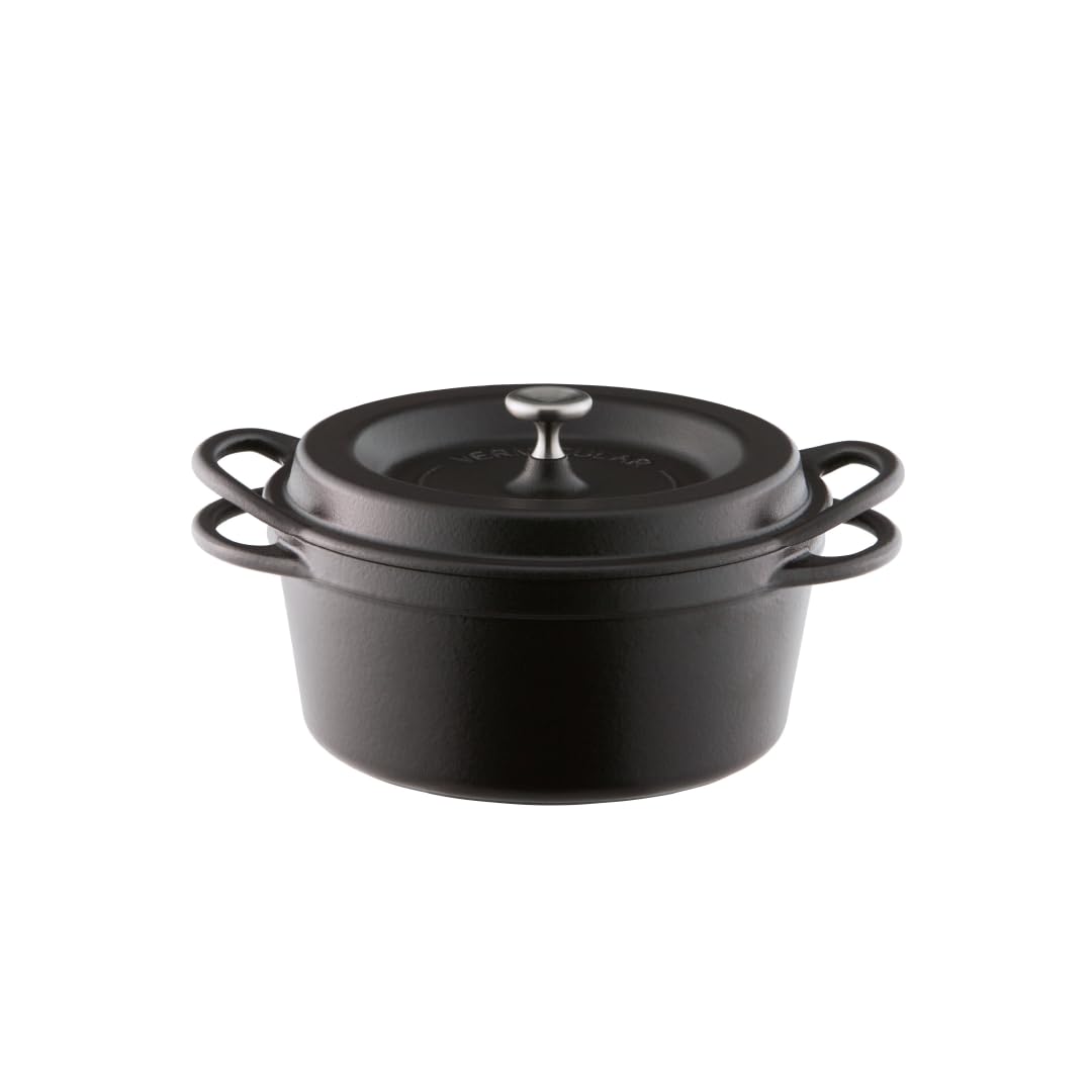 Vermicular Oven Pot 22cm (3.7qt), Enameled Cast Iron Pot - Pearl Brown