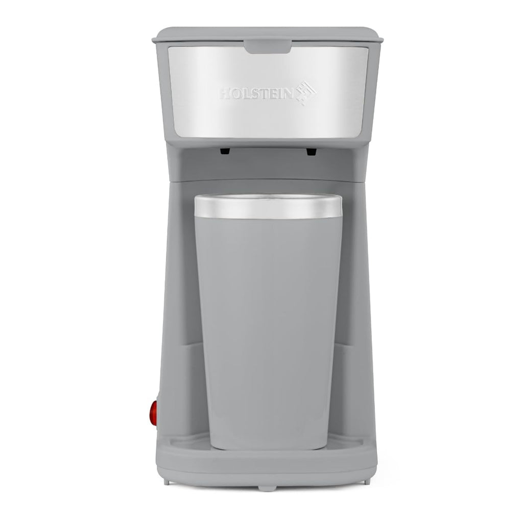 Holstein Housewares 5 Cup Drip Coffee Maker – Compact and User-Friendly with Auto Pause & Serve, Reusable Filter, Measuring Spoon & Glass Carafe, Office & Dorm Use, Yellow