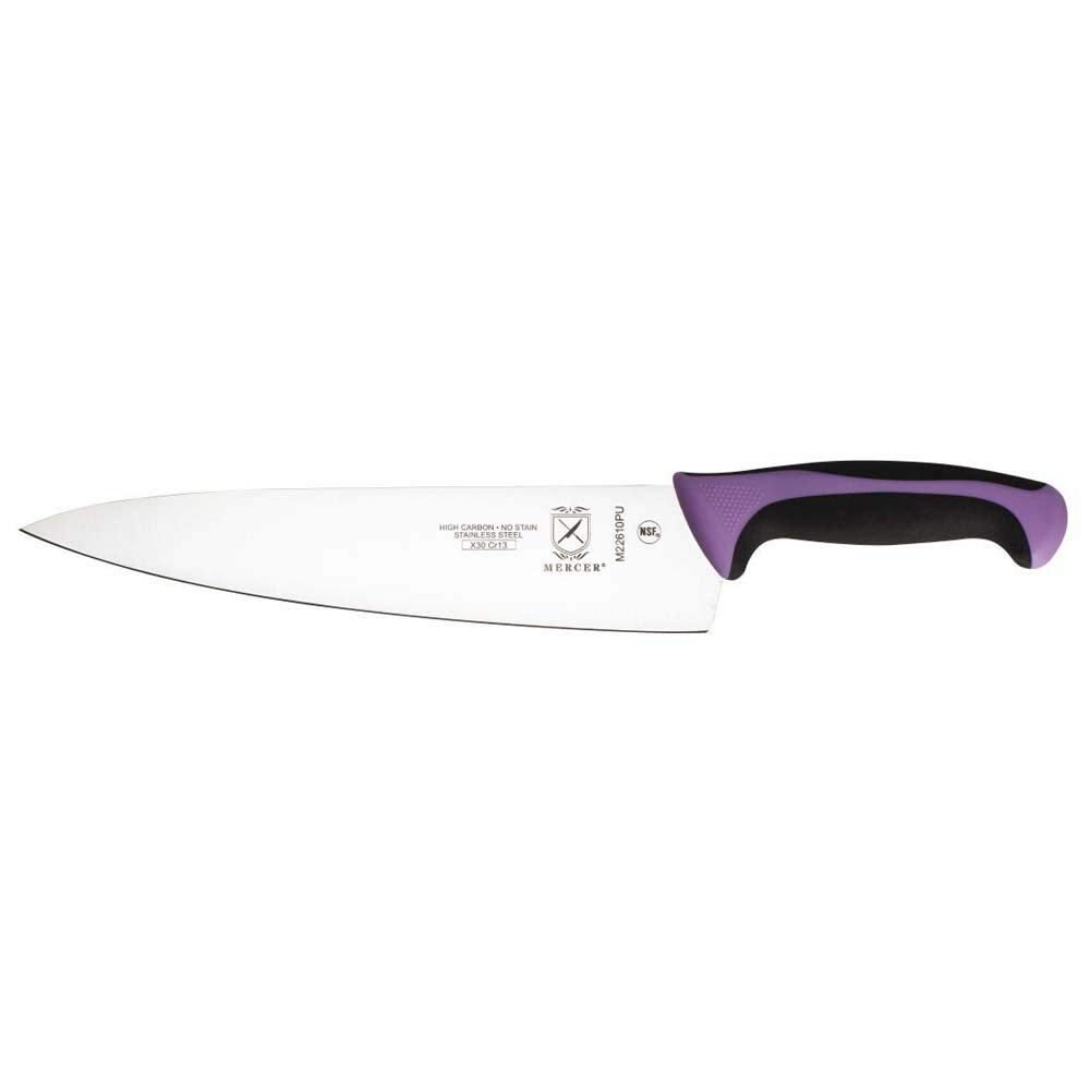 Mercer Culinary Millennia Colors 7-Inch Granton Edge Santoku Knife, Green