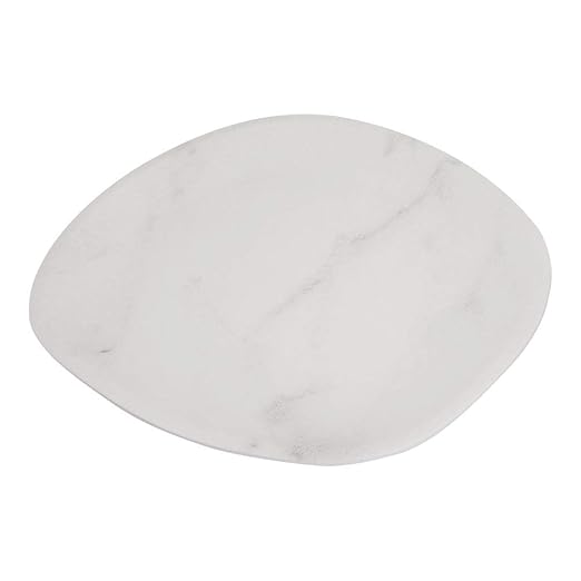 Carlisle FoodService Products Ridge Reusable Plastic Plate Dinner Plate for Home and Restaurant, Melamine, 10.5 Inches