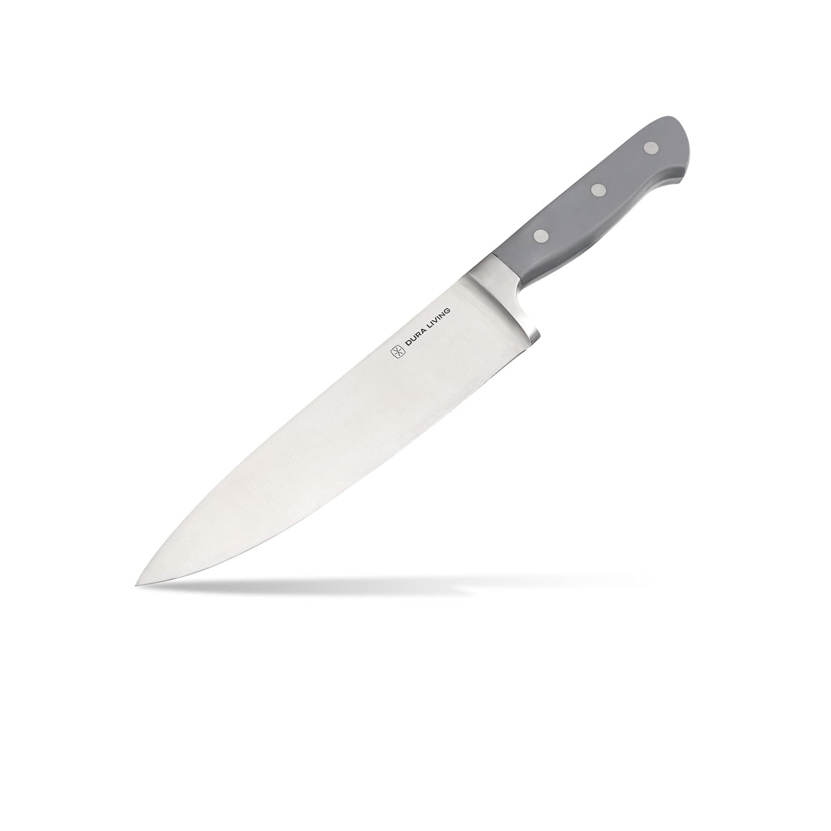 DURA LIVING Premium 4-Piece Steak Knife Set – Sharp Serrated Blades, Forged High Carbon Stainless Steel, Full Tang, Ergonomic Handle, Black – Perfect for Dining