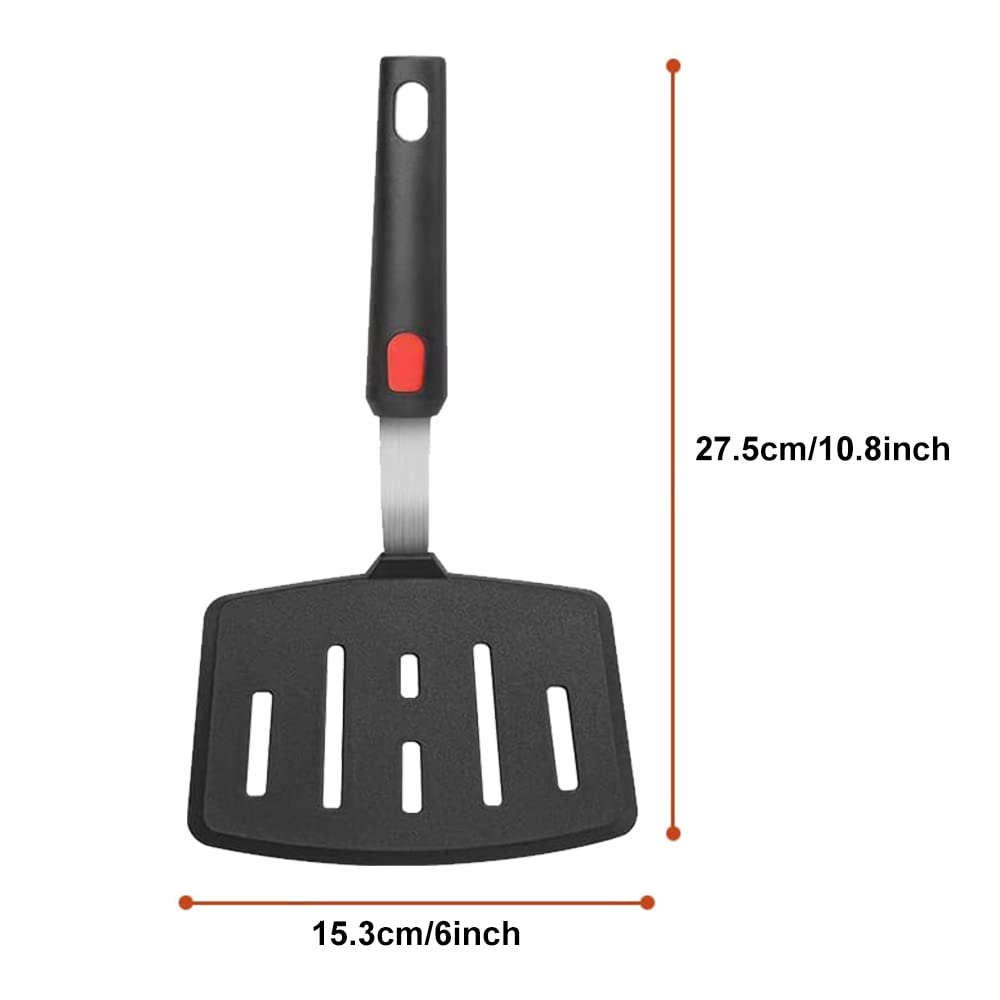 Tenta tenta kitchen Silicone Fish Spatula Turner Wide Pancake Spatulas for Nonstick Cookware Pans Omelette Egg Spatula 600°F Heat-Resistant Kitchen Silicone Utensils