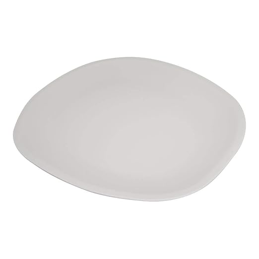 Carlisle FoodService Products Ridge Reusable Plastic Plate Dinner Plate for Home and Restaurant, Melamine, 10.5 Inches