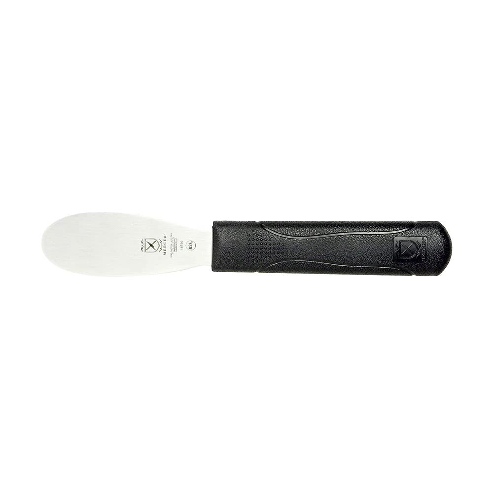 Mercer Culinary Millennia Mini Turner/Spatula, 2.5 Inch x 2.5 Inch Blade, Black Handle