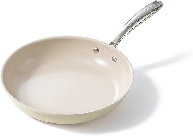 Redchef Nonstick Frying Pan Skillet, Ceramic Non-Stick Saute Pans, 9.5 inch Cooking Fry Pan with Stay Cool Handle, All Stovetops (Gas, Electric & Induction), Dishwasher/Oven Safe, PFAS-Free, Non Toxic
