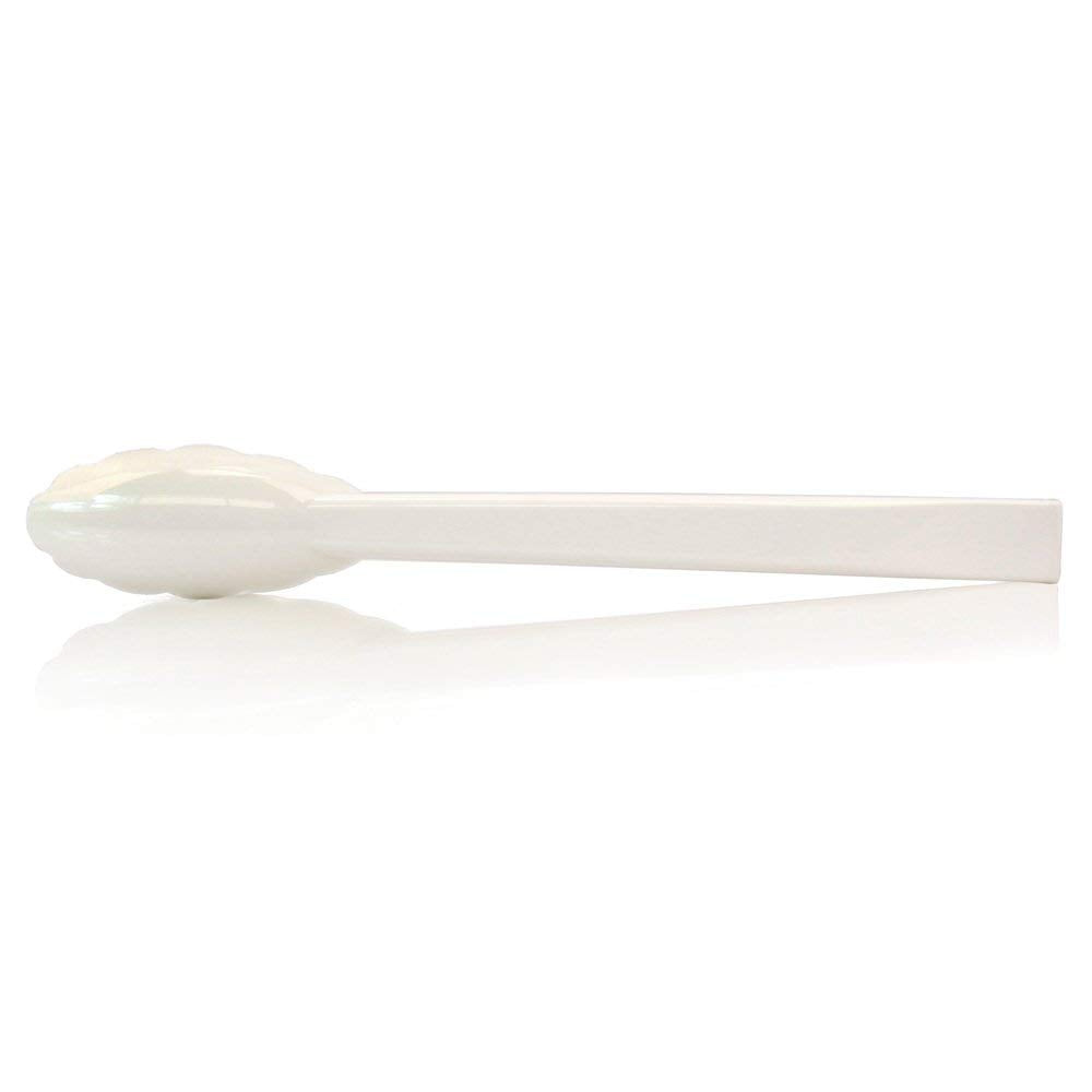New Star Foodservice 35551 Utility Tong, High Heat Plastic, Scalloped, 12 inch, Set of 12, White
