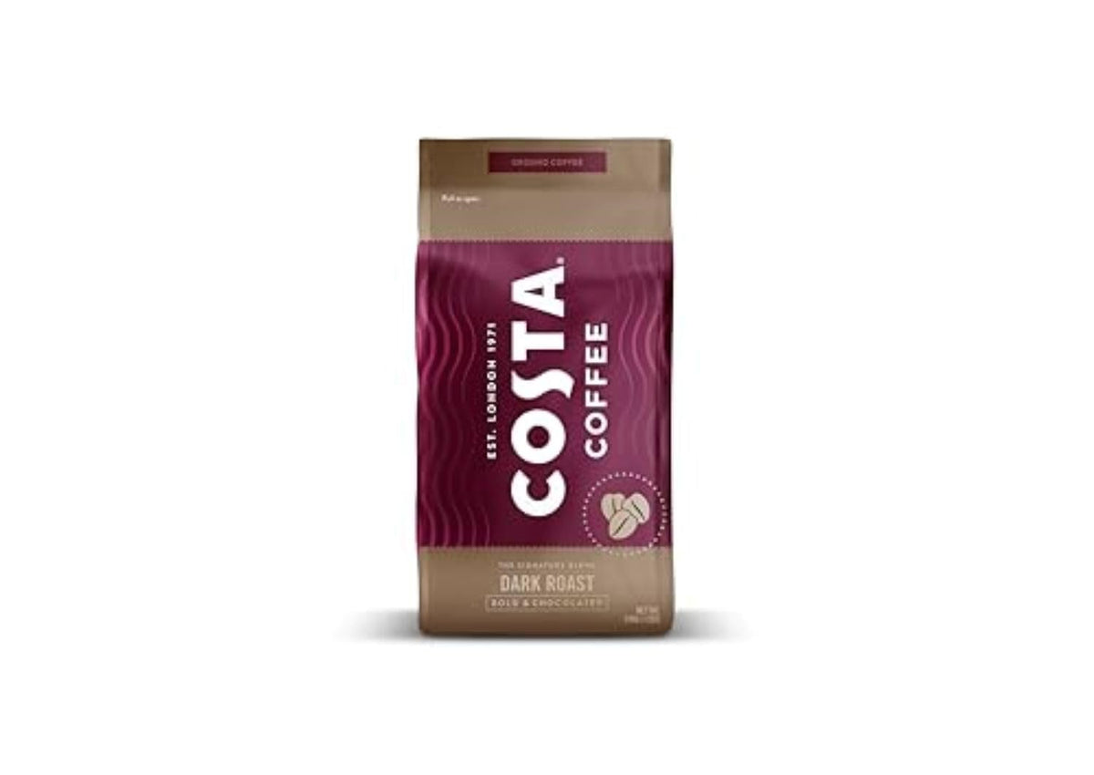 Costa Coffee Ground Medium Roast Coffee, 12 Oz Bag, Caramel & Nutty