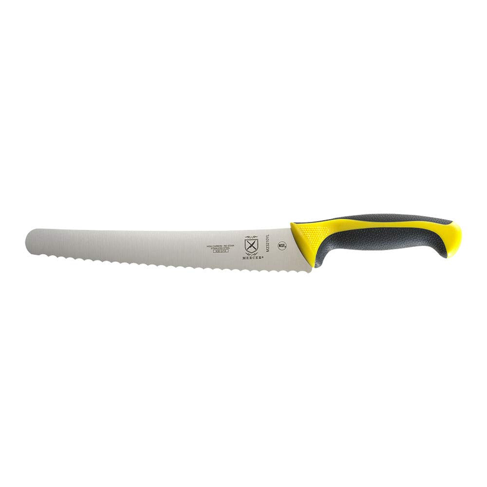 Mercer Culinary Millennia Colors 7-Inch Granton Edge Santoku Knife, Green