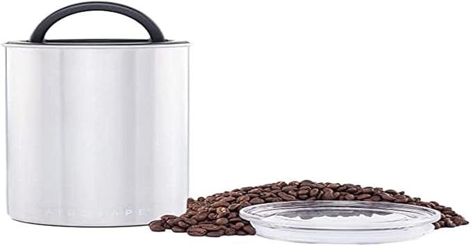 Planetary Design Airscape® Stainless Steel Coffee Canister | Food Storage Container | US Patented Inner Plunger Lid REMOVES Excess Oxygen | Don't Buy airtight