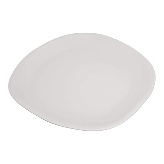 Carlisle FoodService Products Ridge Reusable Plastic Plate Dinner Plate for Home and Restaurant, Melamine, 10.5 Inches