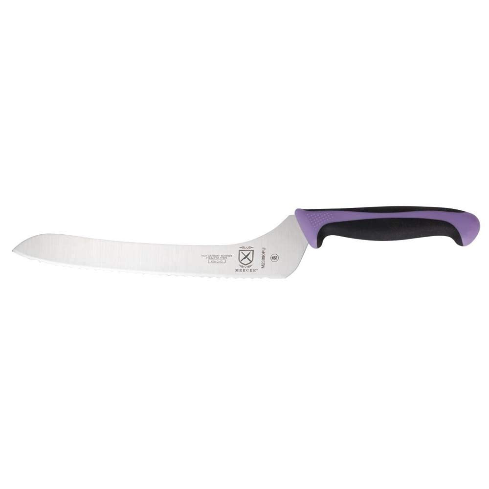 Mercer Culinary Millennia Colors 7-Inch Granton Edge Santoku Knife, Green