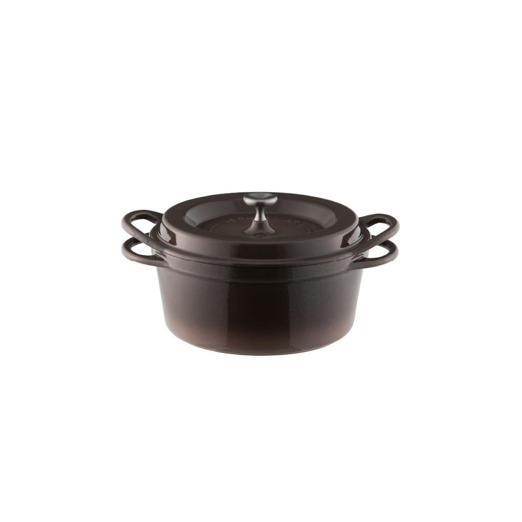 Vermicular Oven Pot 18cm (1.8qt), Enameled Cast Iron Pot - Pearl Brown