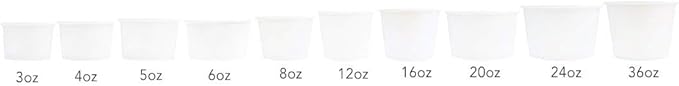 UNIQ [1,000 Count] Blue Paper Ice Cream Cups - 4 oz Small Dessert Bowls - Comes In Many Colors & Sizes! Frozen Dessert Supplies