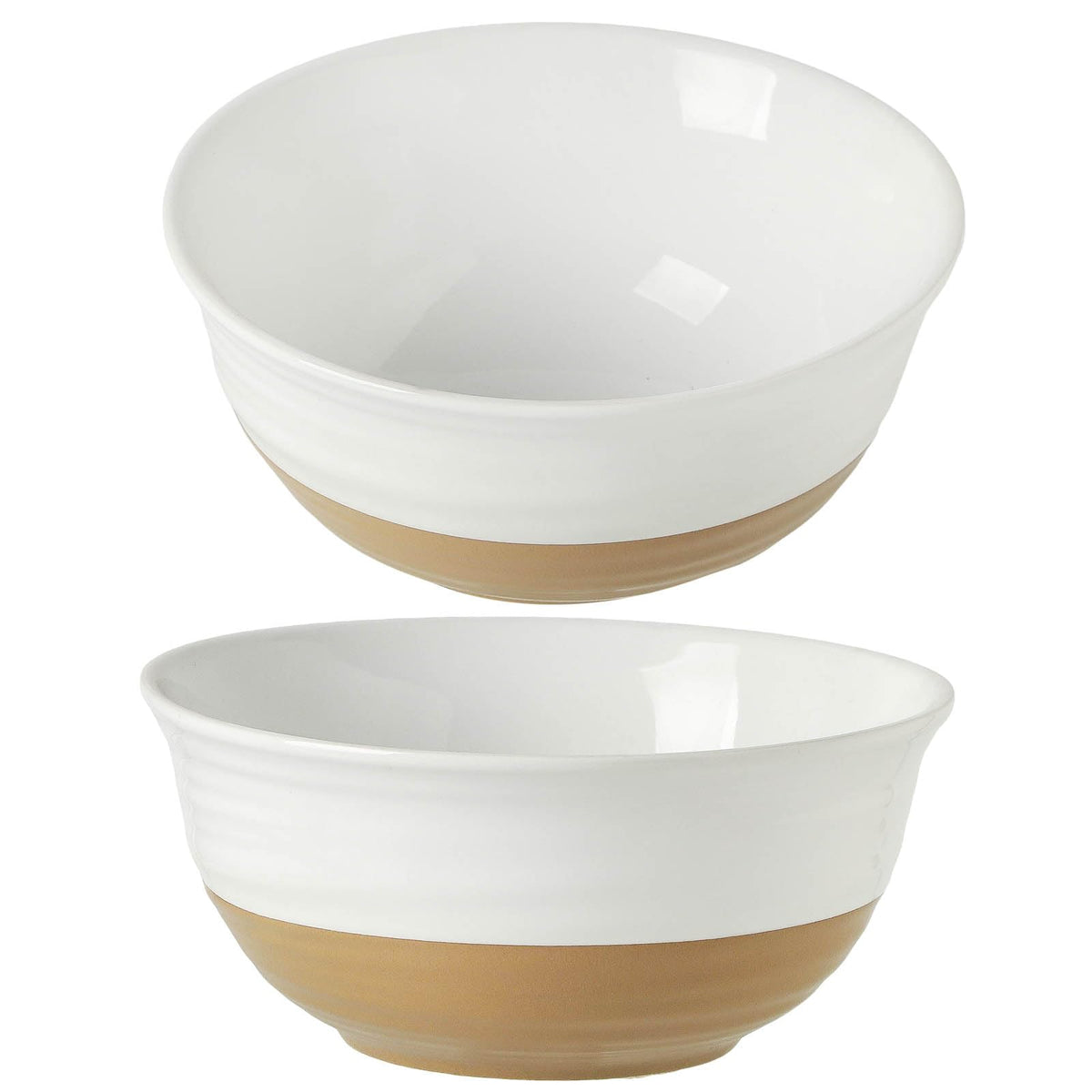 HASENSE Ceramic Serving Bowls, Large Salad Pasta Mixing Bowls Set, 2.1/1.0/0.5 Qt for Entertaining, White Nesting Batter Bowls for Prepping Baking, Dishwasher Microwave Safe, Set of 3
