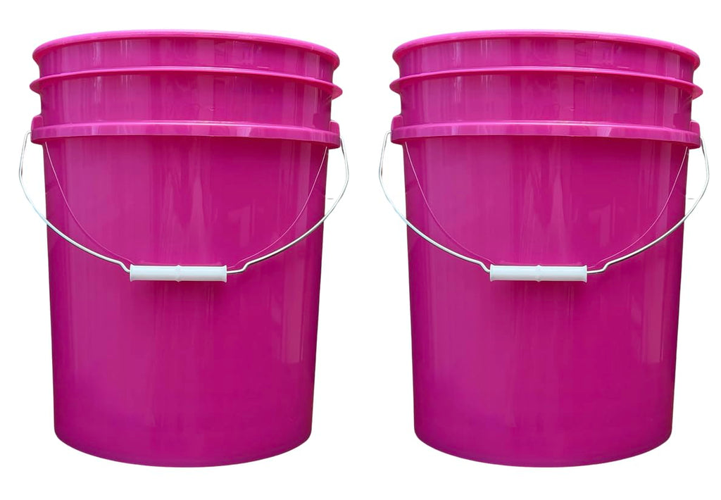 House Naturals 5 Gallon Premium HPDE Plastic Bucket - Made in USA Food Grade Container, BPA Free All Purpose Pail (5, Red)