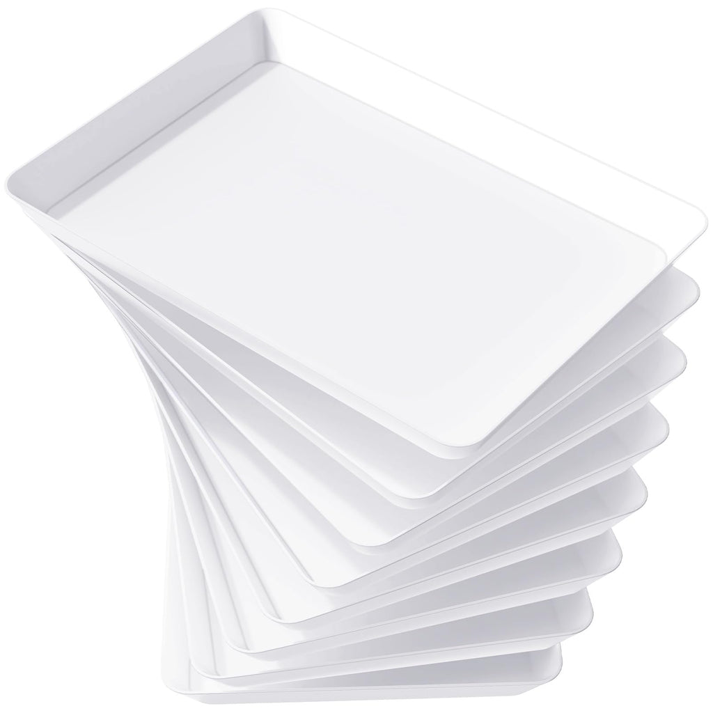 Lifewit 8 Pcs Serving Tray for Party, Reusable Plastic Food Serving Platter