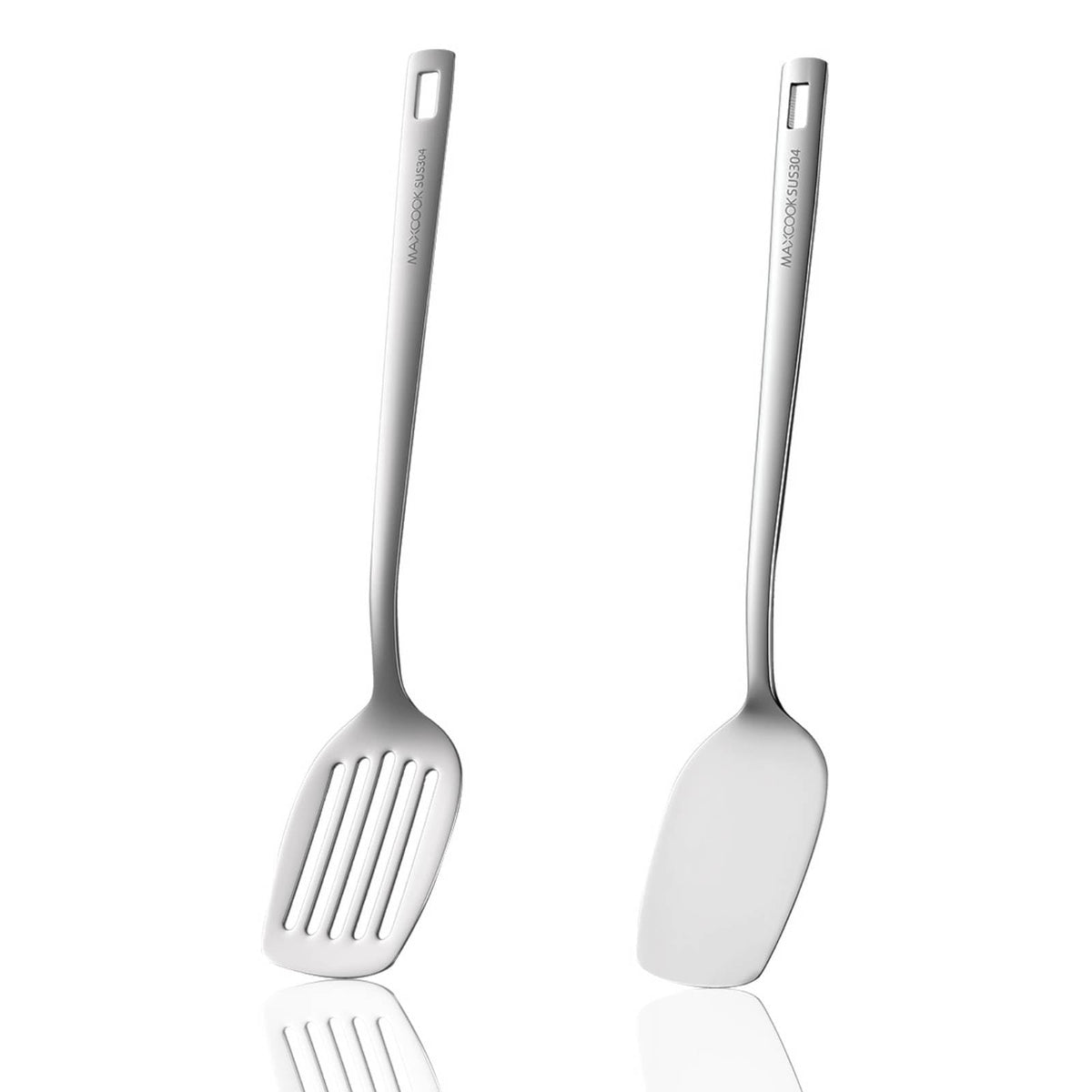 MAXCOOK Wok Spatula Set, 18/8 Stainless Steel Cooking Utensils set, 3 Pcs