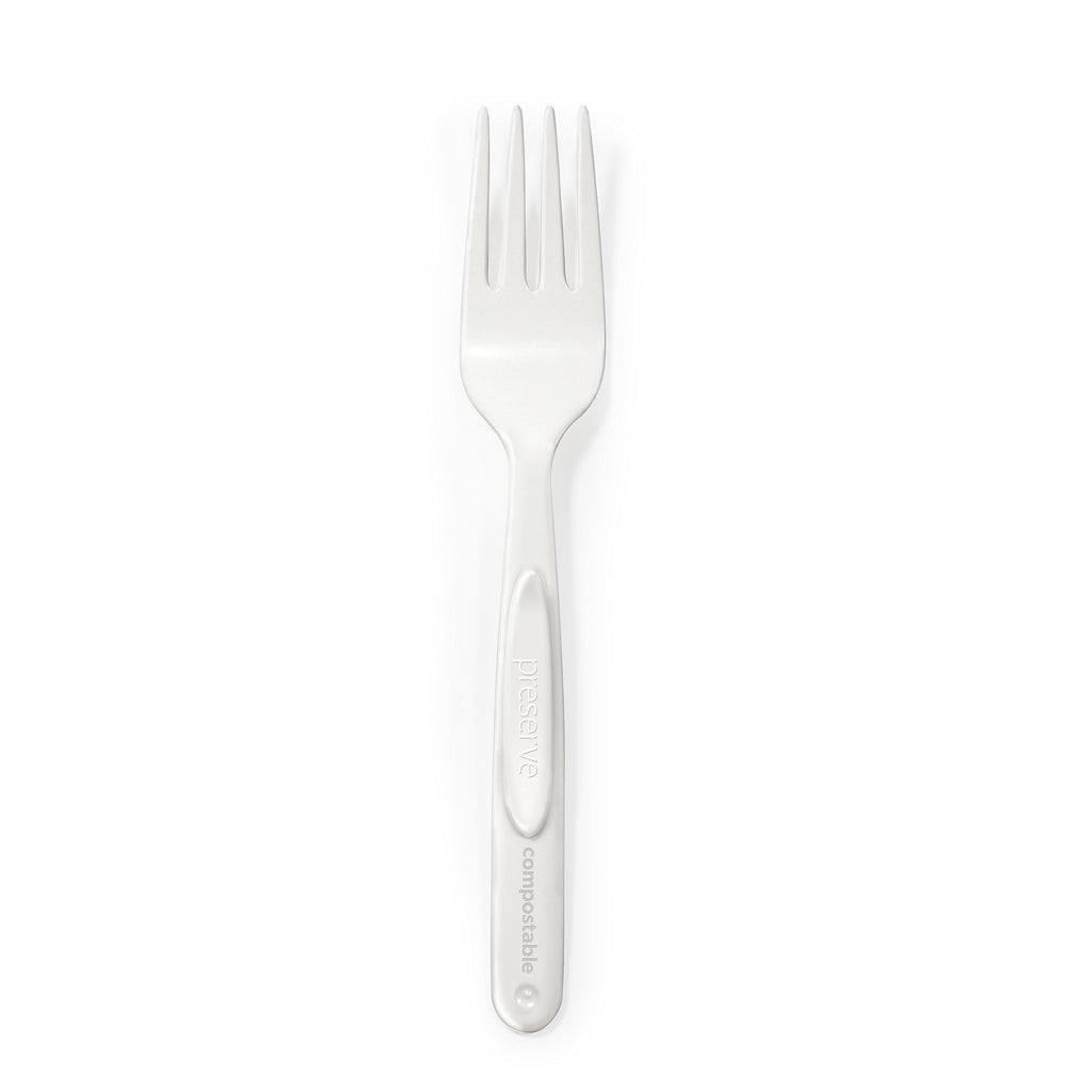 Preserve Compostable Knives, Made in USA, Medium Weight Cutlery, White