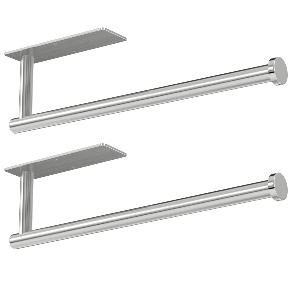 Paper Towel Holder,Self-Adhesive or Drilling， Matte Black, 1 Pack