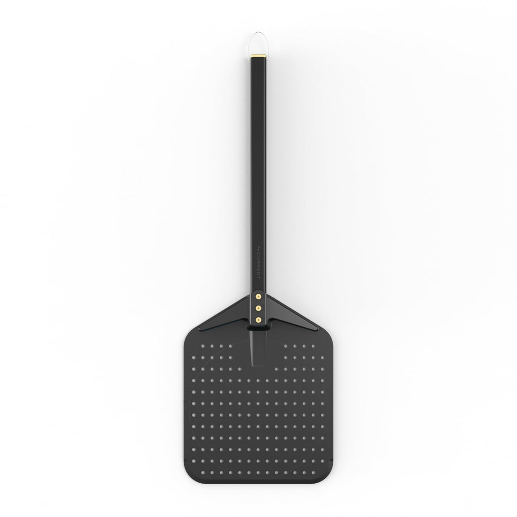 CURRENT® Perforated Aluminum Pizza Peel, Ultra-Thin Edge, Heat-Resistant