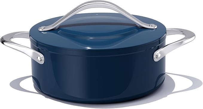 CookinCraze Ceramic Dutch Oven with Lid, 4.5 QT Nonstick Pot for Baking