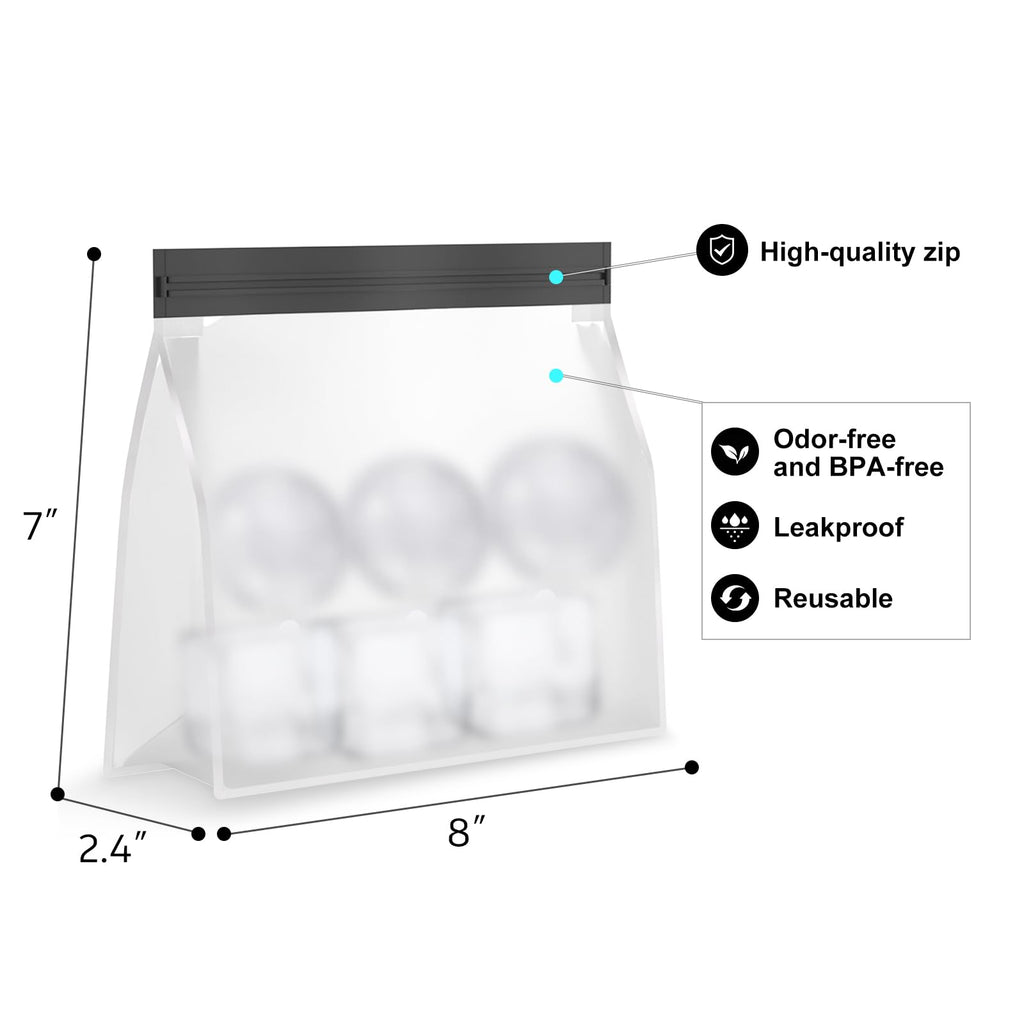 Samuelworld Silicone Premium Ice Trays, 2 Inches Extra Large Cubes & 2.5 Inches Sphere Ice Molds - BPA Free, Craft Ice Maker for Gifting, Easy Release - Grey(With Ice Bag)