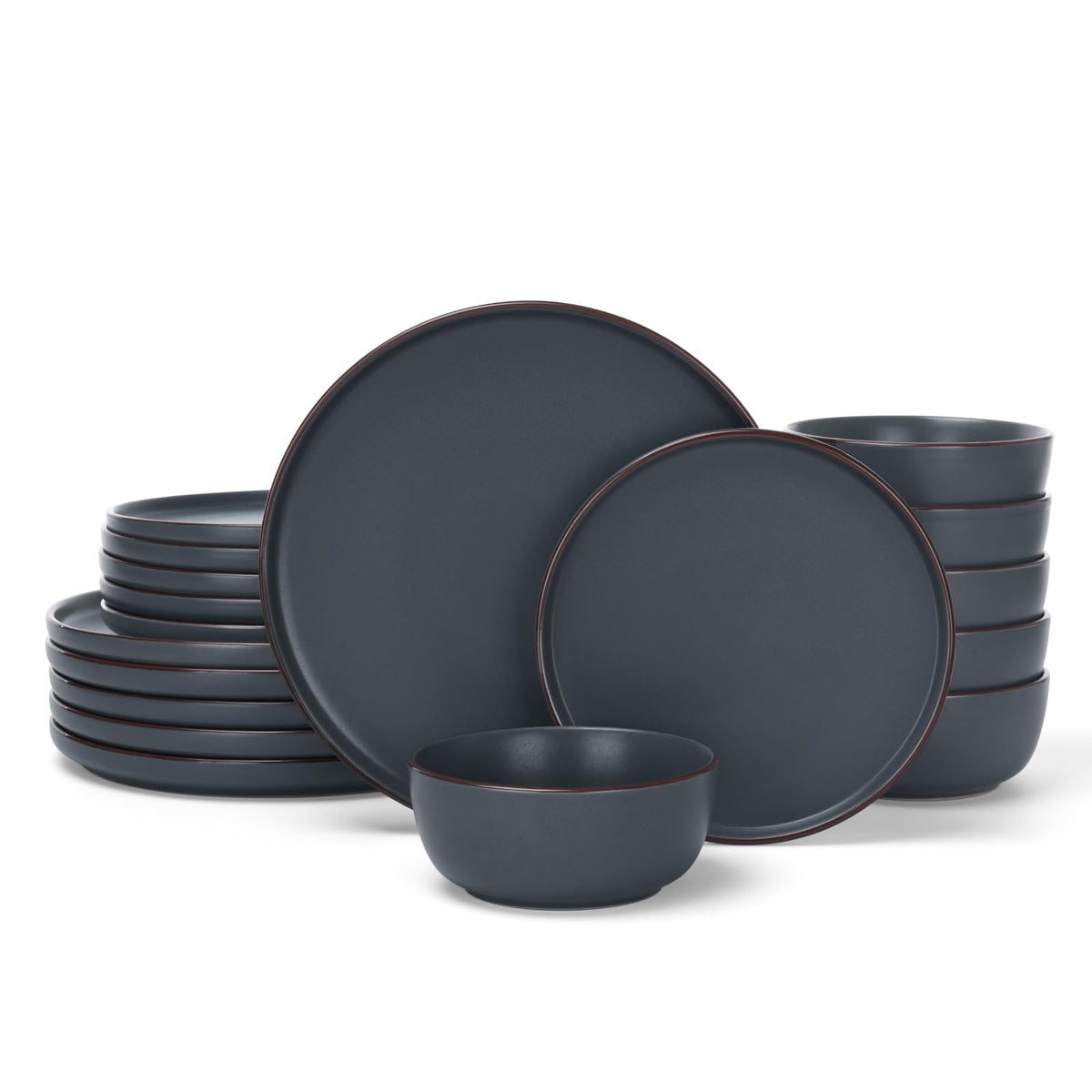 Famiware Mercury 12-Piece Stoneware Dinnerware Set, Multi-color