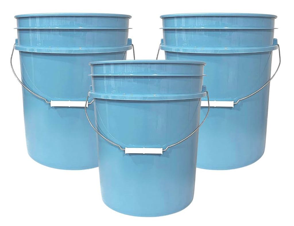 House Naturals 5 Gallon Premium HPDE Plastic Bucket - Made in USA Food Grade Container, BPA Free All Purpose Pail (5, Red)