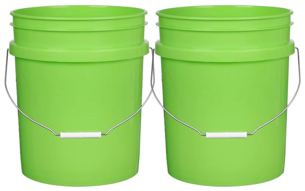 House Naturals 5 Gallon Premium HPDE Plastic Bucket - Made in USA Food Grade Container, BPA Free All Purpose Pail (5, Red)