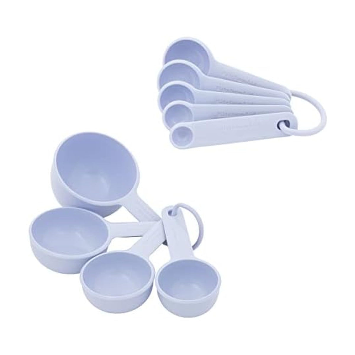 KitchenAid Universal Easy To Read Measuring Cup and Spoon Set with Soft Grip Handle for Maximum Control, Hang Hole and Nesting For Easy Storage, Dishwasher Safe, 9 Piece, Pistachio