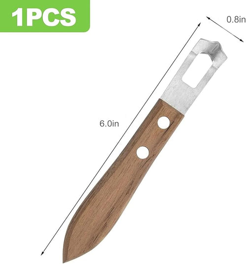 1Pc Lemon Zester and Channel Knife, Walnut Wood and Stainless Steel Bar Tool for Bartenders, Versatile Tool and Peeler for Cocktails