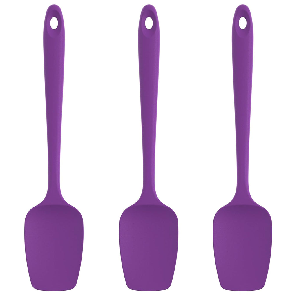 U-Taste Silicone Spoon Spatula Set of 3, 600°F High Heat Resistant, Red