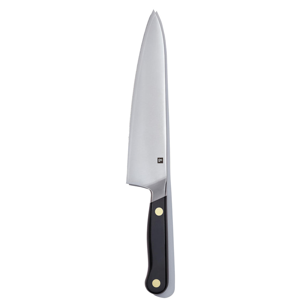 hedley & bennett Professional Chef Knife - Sharp 8 inch Japanese Kitchen Blade - Three-Layer Steel for Cutting Meat and Vegetables - Ergonomic Handle - Cooking Gift - Caviar (Black)