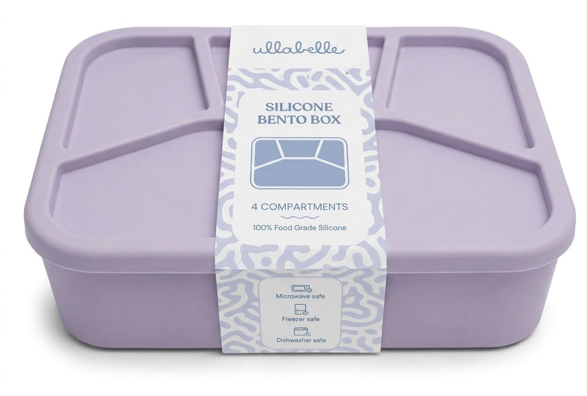 Leak Proof Square Bento Box Food-Grade Silicone Bento, BPA, Phthalate, Lead, & PVC Free - Bento Lunch Box for Daycare, Kids, & Adults - Leak Resistant Sets With Lids Snack Box Container (Pink)